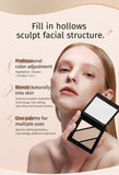 JILL LEEN3-Color Contour Palette – Matte Shading, Nose Contour, Side Contour, Highlighter & Brightening All-in-One