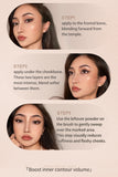JILL LEEN3-Color Contour Palette – Matte Shading, Nose Contour, Side Contour, Highlighter & Brightening All-in-One