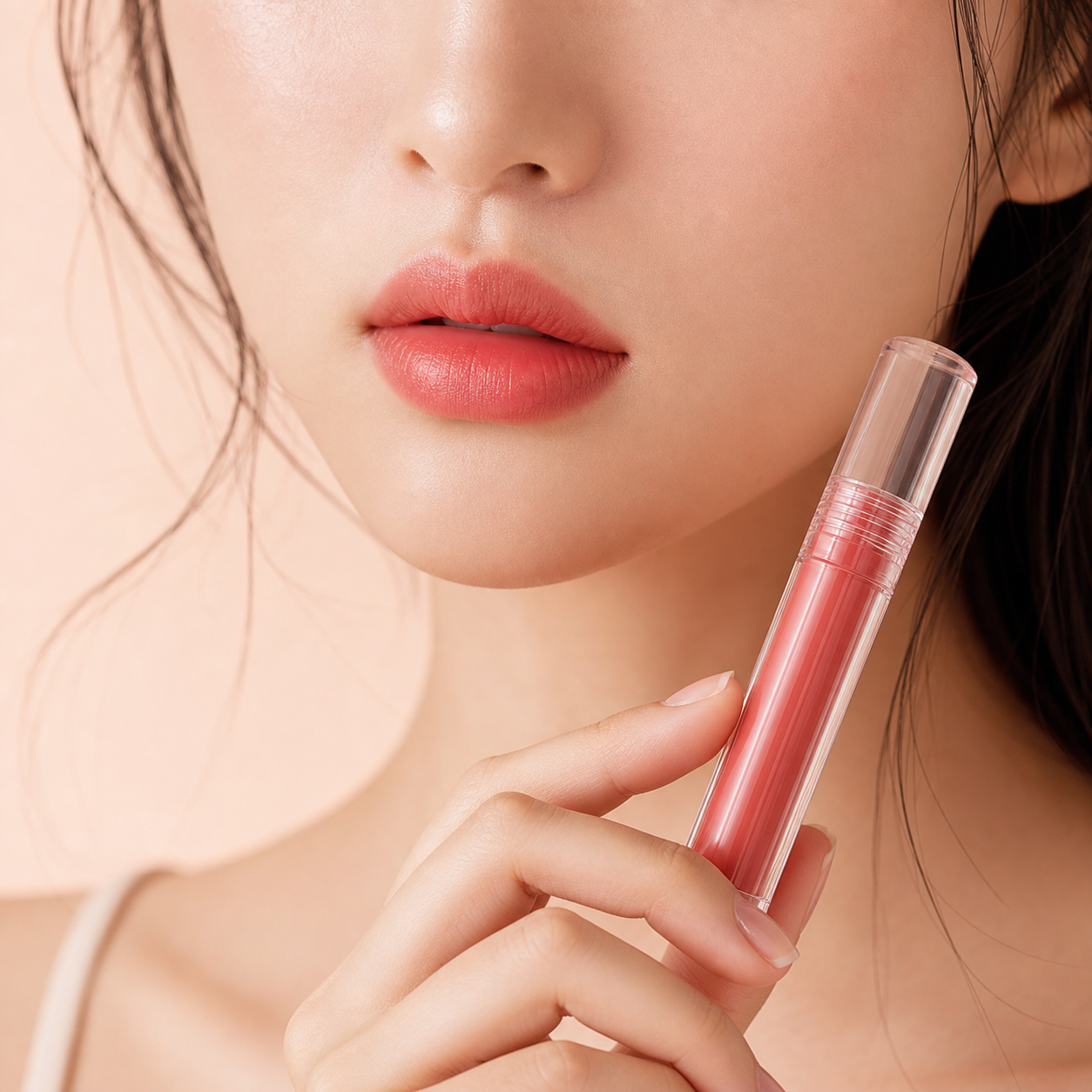 Lips beauty look concept